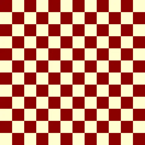 Red & Cream Checkerboard — Geometric
