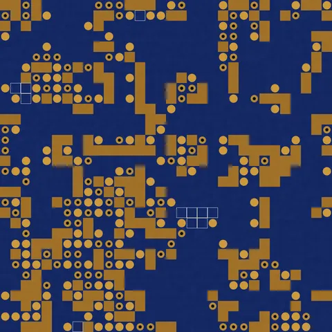 Dense Microchip Circuit — Geometric