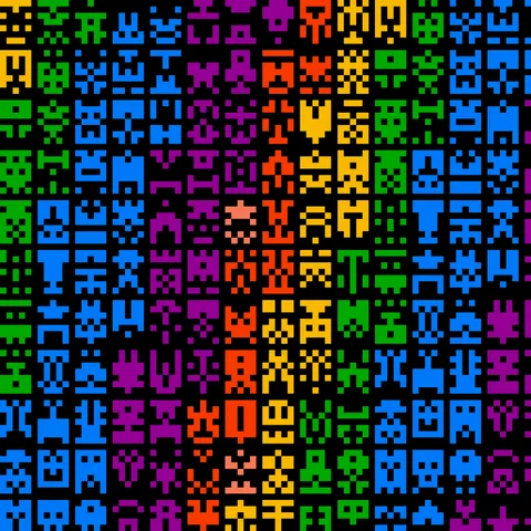 Sprite Sheet Pixel Art — Geometric