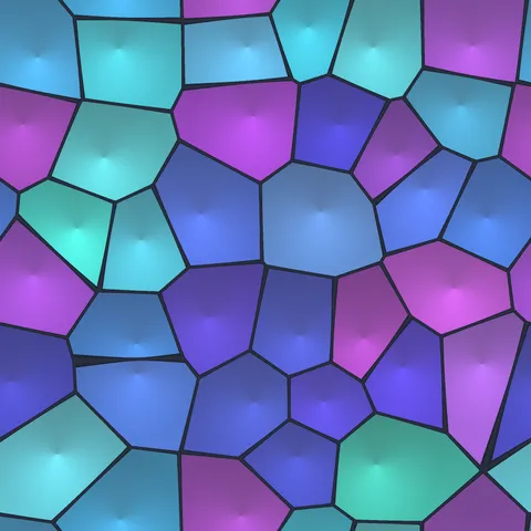 Ocean Light Stained Glass — Abstract