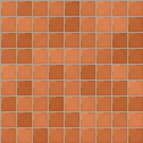 Terracotta Square Tile — Geometric